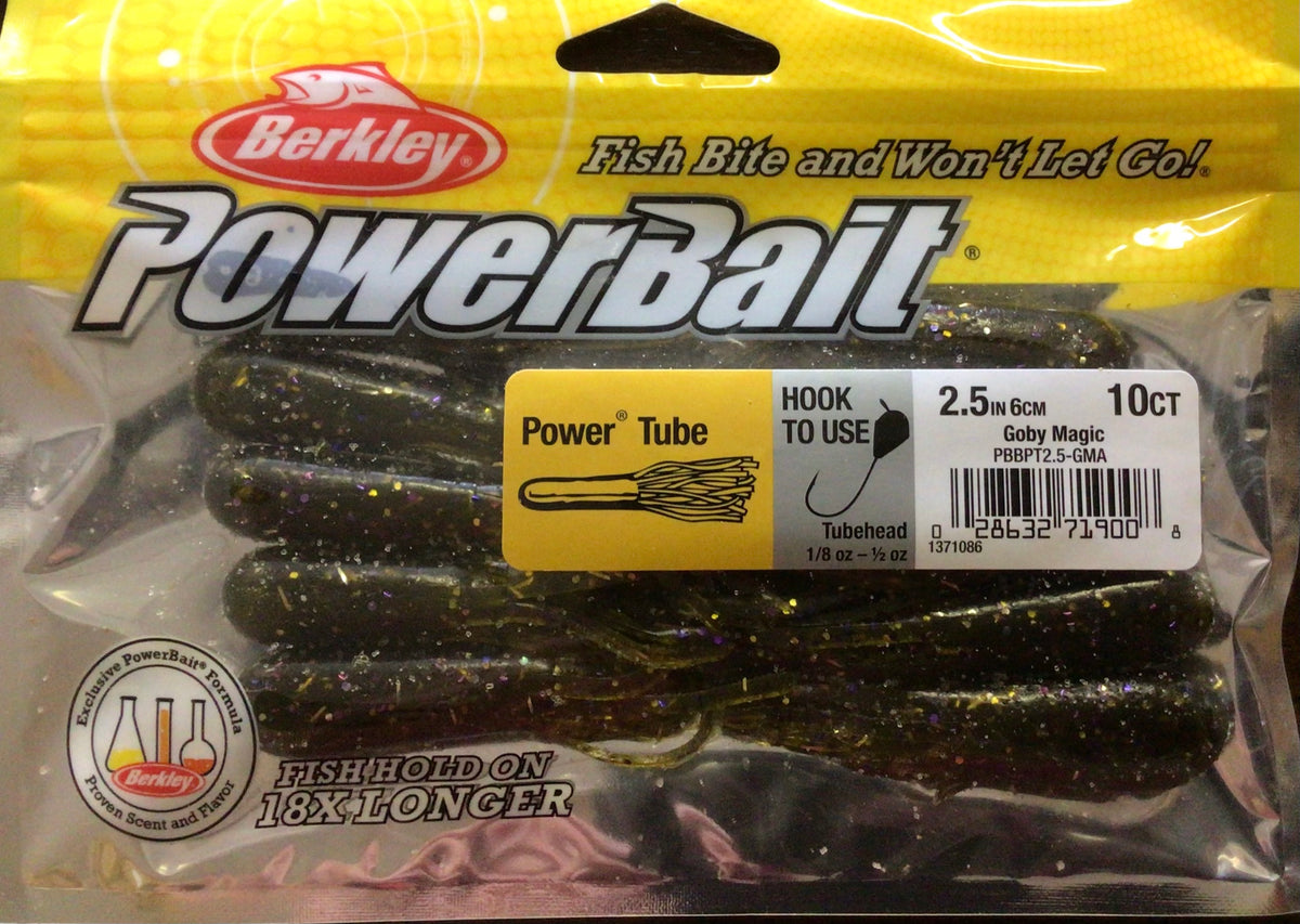 Berkley Power tube 2.5 smoke silver 10pk - Fehrs Sporting Goods Inc.