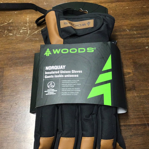 Woods down filled gloves