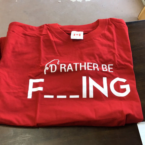 I’d rather be fishing t shirt