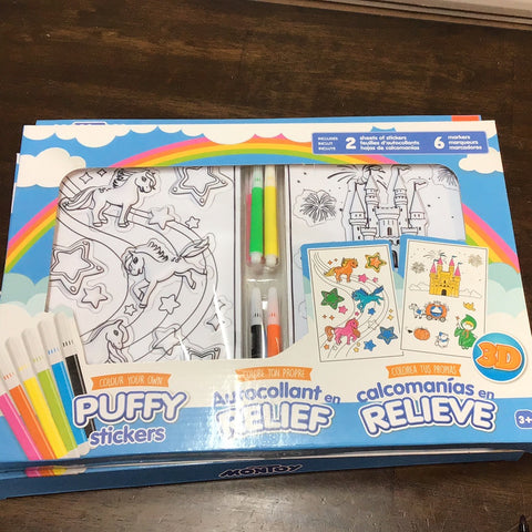 puffy colouring sticker kit