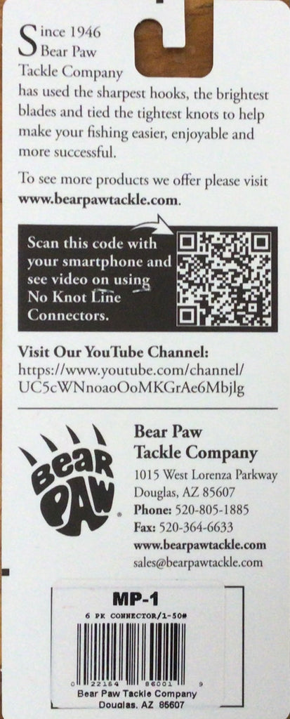 BEAR-PAW LINE CONNECTORS