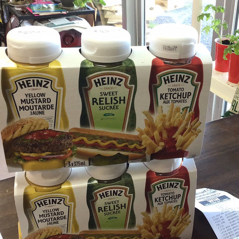 Ketchup/mustard/relish 3 pack